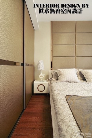 公寓大气咖啡色富裕型80平米卧室床效果图