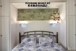 地中海风格公寓富裕型100平米卧室床图片