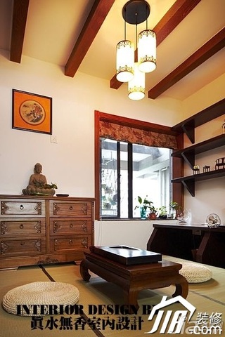 混搭风格公寓古典原木色豪华型80平米榻榻米定做