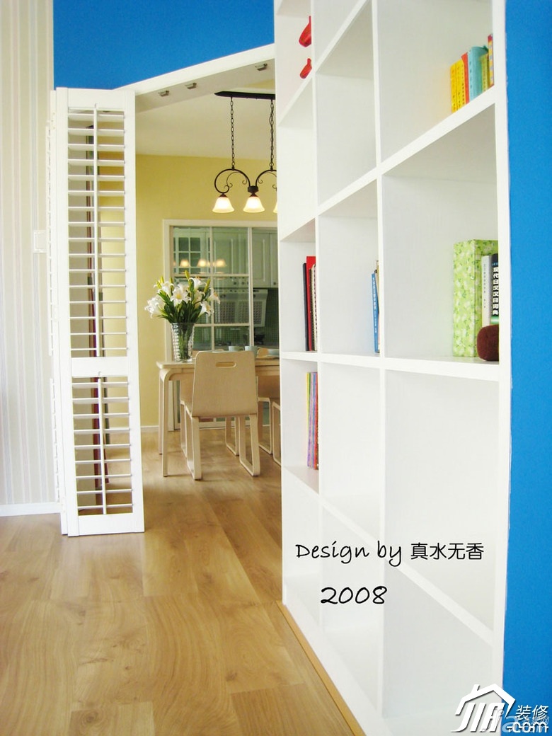 110平米装修,混搭风格,富裕型装修,清新,彩色装修,书架