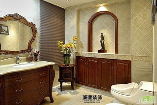 欧式风格别墅豪华型卫生间浴室柜图片