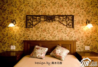 田园风格公寓小清新富裕型卧室壁纸图片