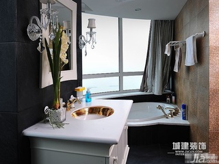 欧式风格四房豪华型卫生间洗手台效果图