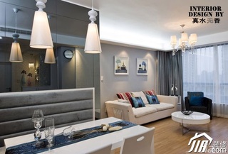 简约风格公寓时尚富裕型客厅沙发背景墙沙发效果图
