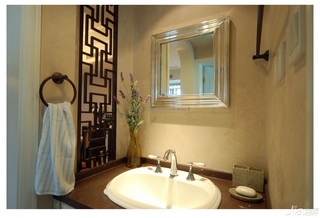 混搭风格公寓简洁富裕型120平米卫生间洗手台图片
