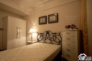 简约风格公寓舒适经济型110平米卧室卧室背景墙床图片