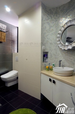 混搭风格二居室富裕型120平米卫生间浴室柜效果图