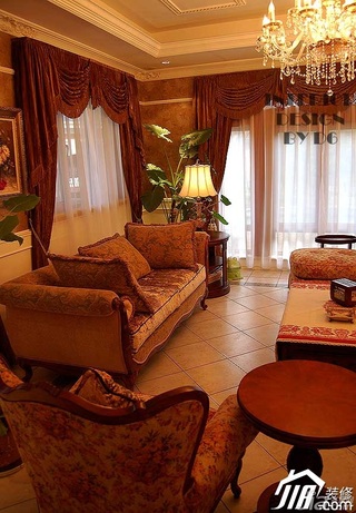 欧式风格别墅奢华豪华型客厅沙发效果图