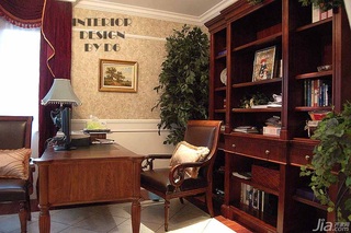 欧式风格别墅奢华豪华型书房书桌效果图