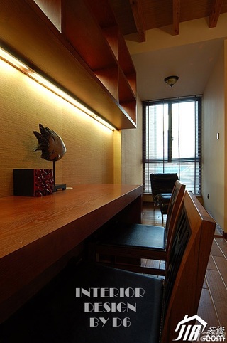 混搭风格公寓时尚富裕型110平米书房书桌图片