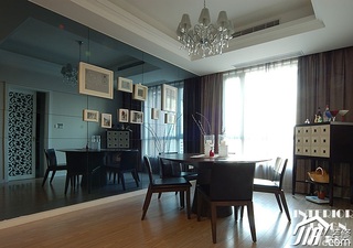 简约风格公寓经济型110平米餐厅餐厅背景墙餐桌效果图