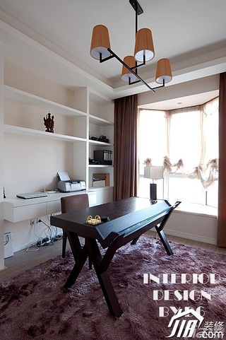 简约风格公寓经济型110平米书房书桌效果图