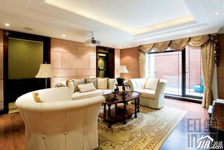 欧式风格别墅温馨富裕型客厅沙发背景墙沙发图片
