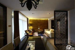 中式风格公寓富裕型120平米客厅客厅隔断沙发效果图