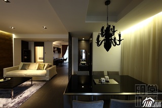 中式风格公寓富裕型120平米餐厅灯具效果图