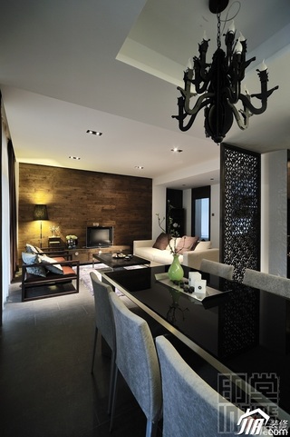 中式风格公寓富裕型120平米餐厅餐桌效果图