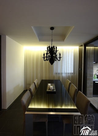 中式风格公寓富裕型120平米餐厅餐桌图片