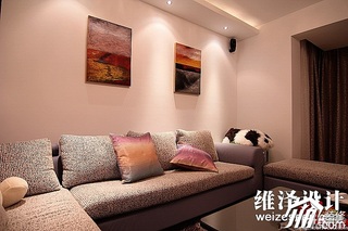 简约风格公寓时尚米色富裕型100平米客厅沙发图片