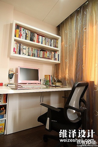 简约风格公寓富裕型60平米书房窗帘图片