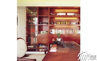 简约风格公寓经济型110平米书房书桌效果图