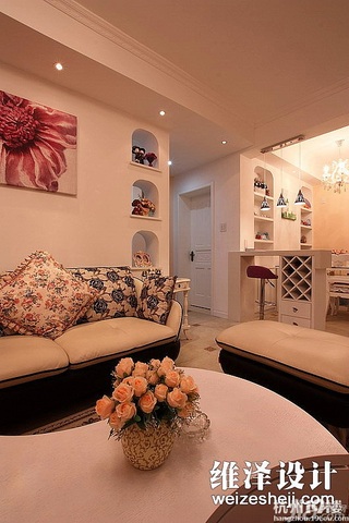 混搭风格公寓小清新富裕型客厅沙发图片