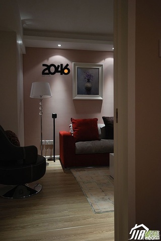简约风格二居室富裕型客厅灯具效果图