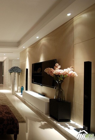 简欧风格复式富裕型客厅电视柜婚房家居图片