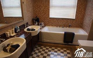 欧式风格公寓富裕型110平米卫生间洗手台效果图