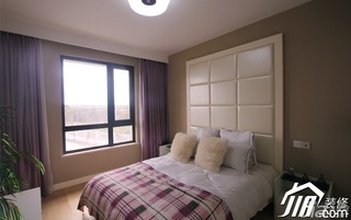简约风格公寓经济型70平米床头软包床效果图