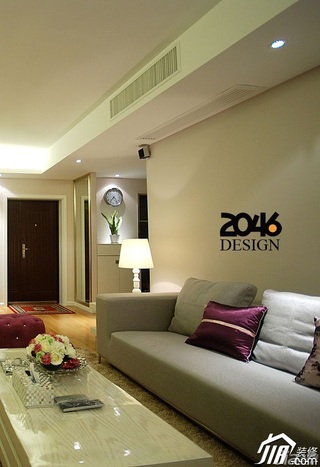 简约风格二居室简洁富裕型客厅沙发婚房家居图片
