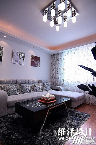 简约风格公寓大气富裕型90平米客厅灯具效果图