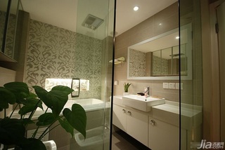 简约风格二居室富裕型卫生间洗手台效果图