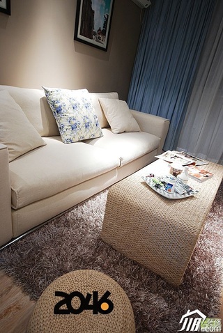 简约风格公寓简洁3万-5万60平米客厅沙发图片