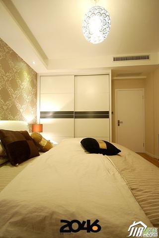 简约风格二居室温馨富裕型卧室床效果图