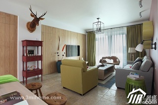 三米设计混搭风格公寓经济型100平米客厅沙发效果图