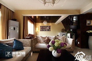 新古典风格别墅富裕型140平米以上客厅照片墙沙发图片