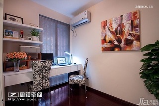 简约风格公寓时尚咖啡色富裕型100平米书房书桌图片