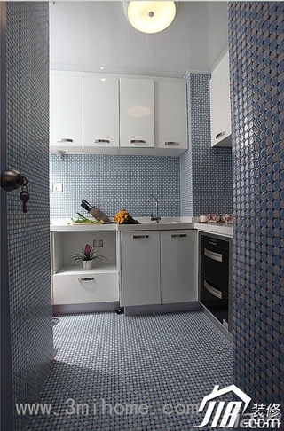 三米设计简约风格小户型经济型80平米厨房橱柜定制
