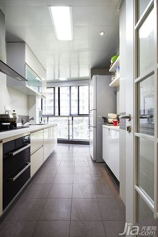 简约风格公寓时尚暖色调富裕型100平米厨房橱柜效果图