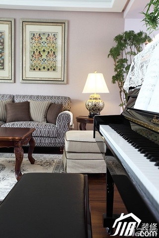 三米设计简欧风格公寓经济型120平米客厅沙发效果图