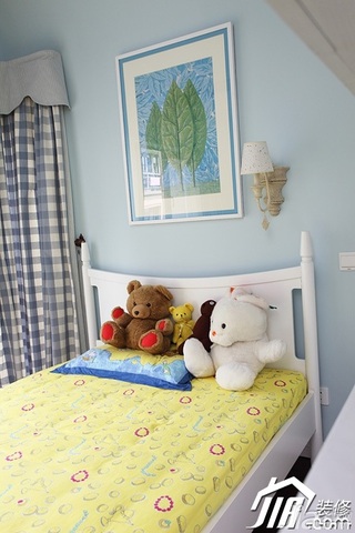 三米设计简欧风格公寓可爱经济型120平米儿童房床图片