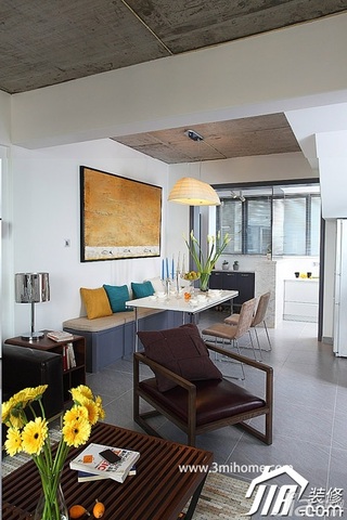 三米设计简约风格复式富裕型客厅吊顶灯具图片