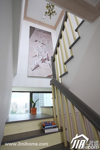 三米设计简约风格跃层富裕型楼梯装修效果图