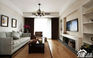 混搭风格公寓时尚原木色100平米客厅沙发背景墙沙发效果图