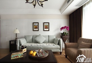 混搭风格公寓时尚原木色100平米客厅沙发背景墙沙发效果图