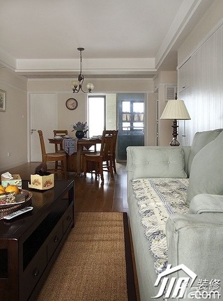 混搭风格公寓时尚原木色100平米客厅沙发图片