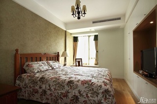 混搭风格公寓时尚原木色100平米卧室床效果图