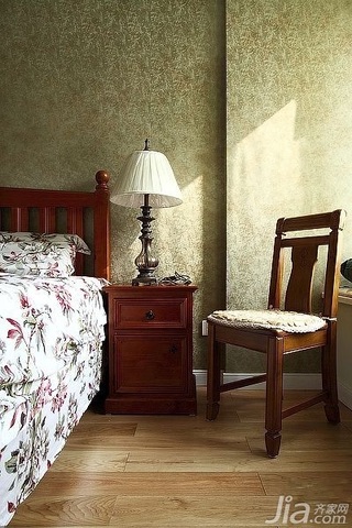 混搭风格公寓时尚原木色100平米卧室床头柜图片