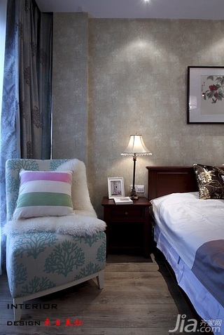 混搭风格别墅时尚富裕型140平米以上卧室壁纸图片
