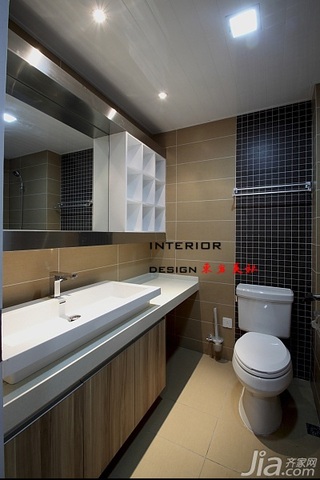 混搭风格别墅时尚富裕型140平米以上卫生间浴室柜图片